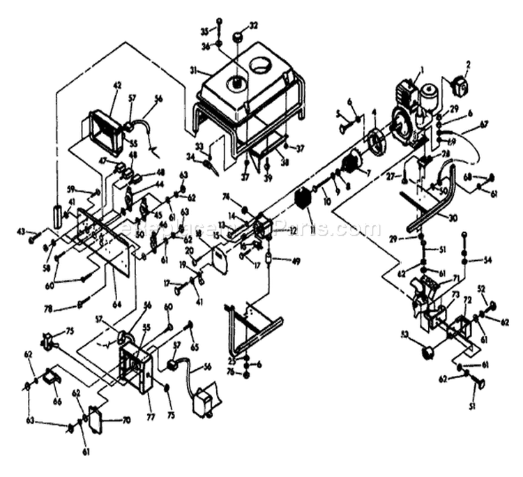 Page A Diagram and Parts List for 9423-1 C4000 Briggs and Stratton Generator